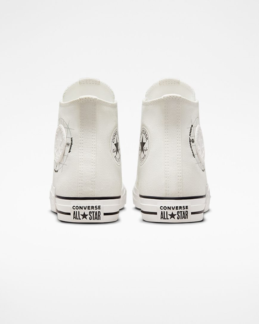Women's Converse Chuck Taylor All Star Grid Logo High Top Shoes White | AU 54968S